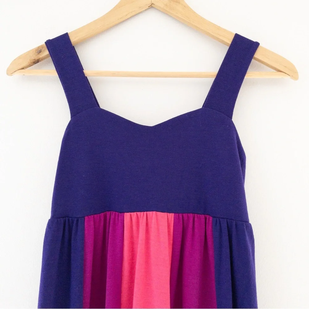 Gap Purple Stripe Color Block Swing Dress